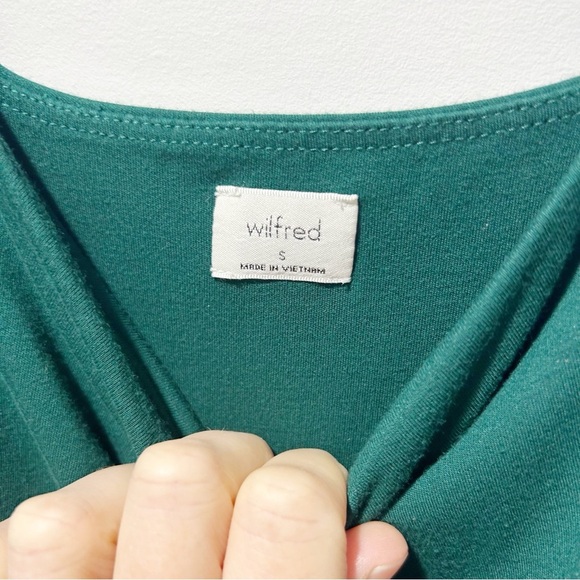 Wilfred Aritzia New Saturn Mini Dress Aventurine Green Size Small Sarong Wrap - Picture 4 of 11